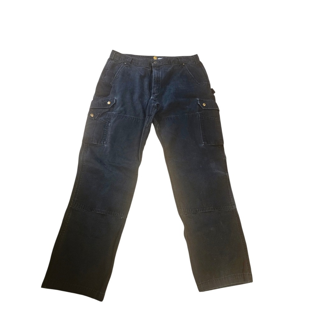 Carhartt Men's Dark Wash Relaxed Fit Cargo Work Pants (Size XL)